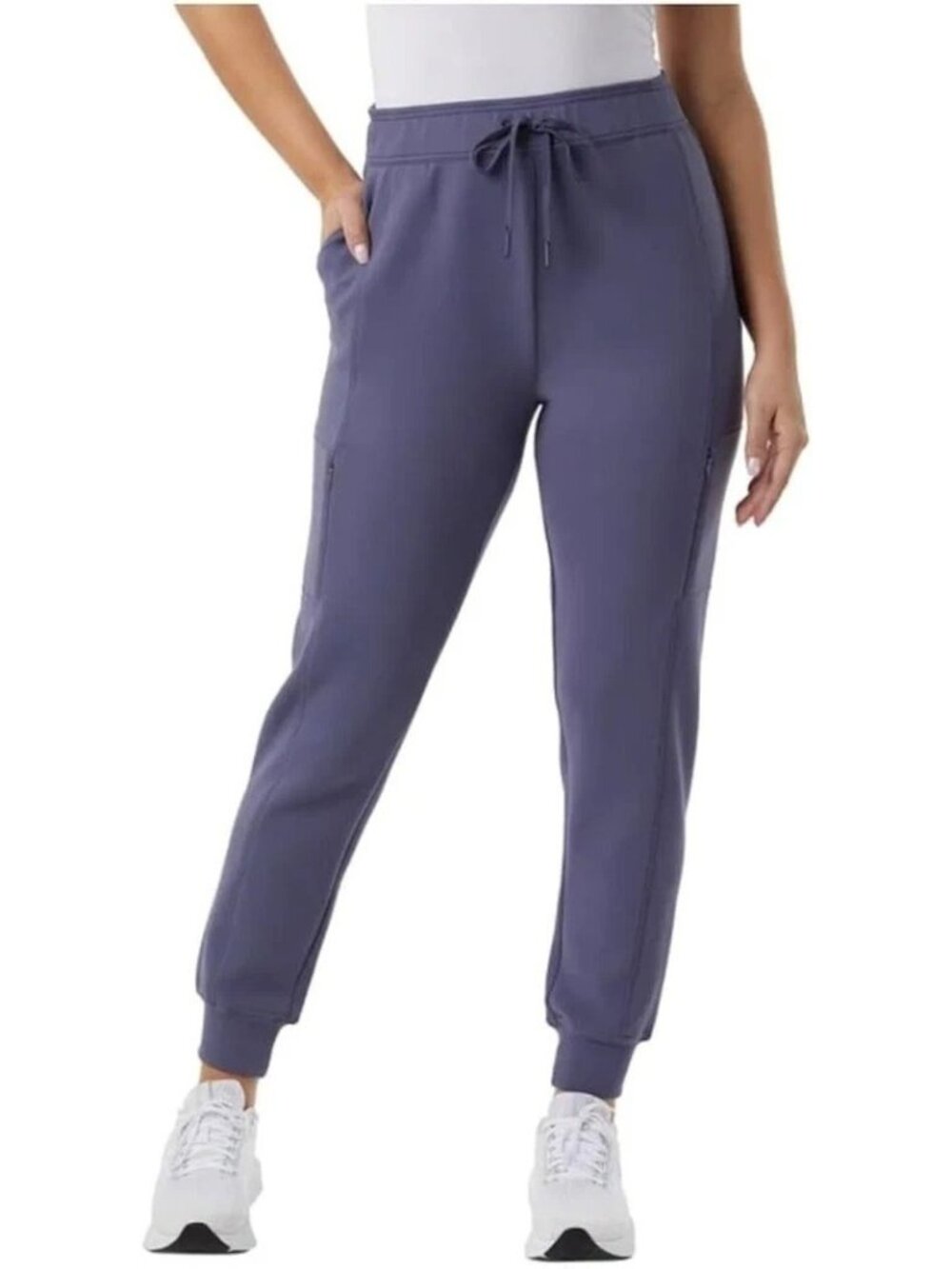 NWT 32 Degrees Women's S Scuba Jogger Pants Zippered Side Pocket Blue i2082